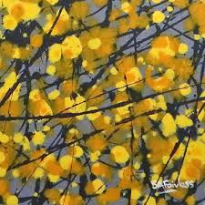 в тот год осенняя погода стояла долго на дворе Yellow Blossom Yellow Blossom Floral Painting Painting