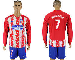 This statistic shows which shirt numbers the palyer has already worn in his career. 2017 18 Atletico Madrid 7 Griezmann Home Long Sleeve Soccer Jersey