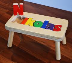 Help your little one step up high with our personalized step stool and learn how to spell his or her name with a personalized puzzle at the same time . Personalized Kid Stools Puzzle Cheap Online