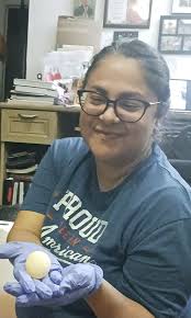 She did it! Our $5,000 egg! Proud chicken mama here 🧡💛 @goldengirlacres