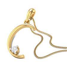 Alphabet C Diamond Pendant Diamond Pendant Sets Gold Earrings Designs Diamond Pendant Necklace Simple