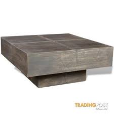 48 w coffee table square terracce detail solid mango wood octagonal. Antique Style Square Mango Wood Coffee Table Black