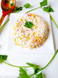 Jul 01, 2020 · imitation crab meat in this recipe is just fine. Russian Salad With Imitation Crab Meat Crab Sticks Lazyhomecook
