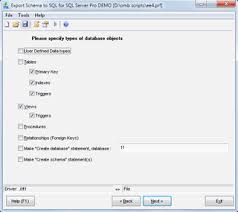 This Export Tool For Microsoft Sql Server Creates Sql Script For Database Objects Definitions Tables Views Triggers Ind Sql Server Microsoft Sql Server Sql