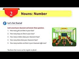 Picture writing worksheets on the topic of rooms. Nouns Number Ch 02 Class 06 Collins English Grammar And Composition Book Youtube