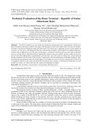 PDF) Technical Evaluation of the Buses Terminal -Republic of Sudan  (Khartoum State
