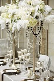 Vintage Wedding Inspiration The Roaring 20s With Images Feather Wedding Decorations Speakeasy Wedding Wedding Themes