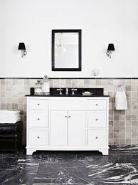 The presence of dark brings a little bit dark bathroom, but this looks equally glamorous as any other design. Glamorous Art Deco Bathroom Completehome