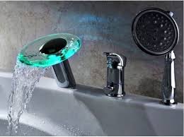Why does the roman bathroom faucet need to be replaced without an access panel? Free Ship Modern Led 3 Holes Roman Tub Filler Waterfall Tub Faucet With Hand Shower Led Faucet Tap Led 7 Segment Displayfaucet Led Aliexpress