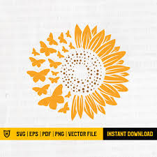 Free Free 303 Sunflower And Butterfly Svg Free SVG PNG EPS DXF File