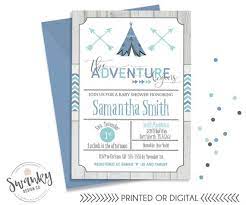 Teepee Boy Baby Shower Invitations Boho Baby Shower Invitation Arrows A Boho Baby Shower Invitations Baby Shower Invitations For Boys Boy Shower Invitations