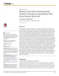 However, the charges within molecules are not always arranged which types of molecules, polar or nonpolar, are the stickiest? Pdf Measure Then Show Grasping Human Evolution Through An Inquiry Based Data Driven Hominin Skulls Lab