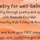 Poetry for well-being: seeking healing through event image