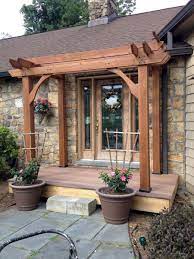 Gorgeous Wooden And Stone Front Porch Ideas 33 Pergola Patio Pergola Pergola Plans