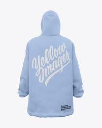Download Chunky Fleece Oversized Hoodie Back View In Apparel Mockups On Yellow Images Object Mockups