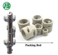 Industrial Ceramic Pall Rings Random Packing for Scrubbing/Distillation