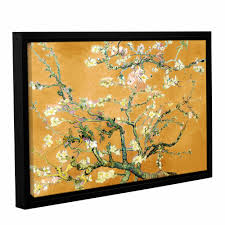Famous vincent van gogh self portrait. Vault W Artwork Almond Blossom Interpretation In Merigold Orange By Vincent Van Gogh Framed Painting Print On Wrapped Canvas Reviews Wayfair