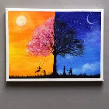 There are no extra features or tools cluttering its user interface. Wie Man Eine Landschaft Zeichnet Zwei Verschiedene Seiten Der Welt Diy Canvas Art Painting Art Painting Creative Painting