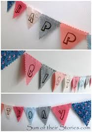 Pull fabric back to find the center point. Make A Simple Bunting Card Sum Of Their Stories Craft Blog