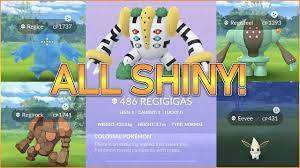 Pokémon go fest 2021 day 2 special research. Regigigas Event Walk Through Catching All 3 Shiny Legendary Pokemon Go Youtube
