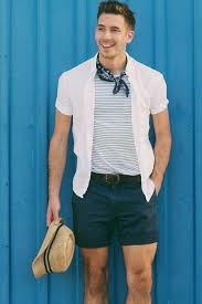 Black And White Striped Shorts Outfit Men Mix And Match Men Outfit Idea You Can Try In 2020 Summer Outfits Men Coachella Outfit Men Mens Outfits