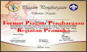 Contoh piagam penghargaan lomba pramuka. Format Piagam Penghargaan Kegiatan Pramuka Informasi Pendidikan Indonesia Pendidikan Smp Tahu