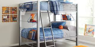 Buy bunk beds with mattresses and get the best deals at the lowest prices on ebay! Build A Bunk Gray Full Full Bunk Bed With Blue Accessories Rooms To Go