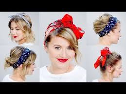 Make sure to give your hair a break and also to wash your bandanas if you wear them for a long period of time. 2 5 Minute Easy Heatless Hairstyles Milabu Youtube Coiffure Avec Foulard Coiffure Coiffure De Plage