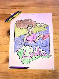 Pdf of coloring page (pdf have fun making lydia bible crafts for kids. Lydia Coloring Page Bible Coloring Pages Sunday School Coloring Pages Bible Verse Coloring Page