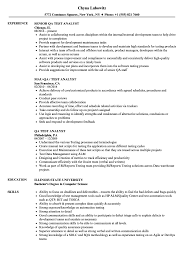 Qa Test Analyst Resume Samples Velvet Jobs