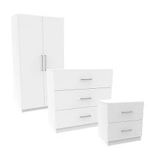 Black and white bedroom furniture set. Darwin Gloss White 3 Piece Bedroom Furniture Set Diy At B Q