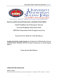 @inproceedings{salmah2014bengkelad, title={bengkel analisis data, dapatan kajian dan perbincangan}, author={mohamad yusoff salmah}, year={2014} }. Doc Analisis Dan Kritik Jurnal Rozana Reduan Academia Edu