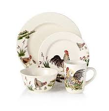 Certified international 's gilded rooster ceramic dinnerware and serveware is designed by susan winget. Newest Rooster Dinnerware Sets Clearance Sale Off 60