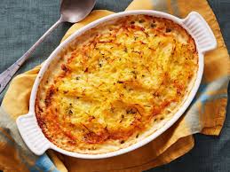 Spaghetti Squash And Potato Gratin Recipe Food Network Recipes Vegetarian Thanksgiving Recipes Potato Gratin Recipe