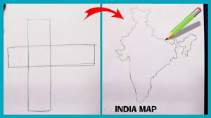 how to draw india map easy way how to draw india map step by step art and craft open mind