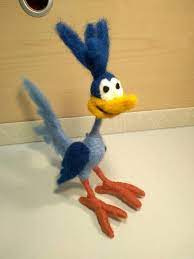 Nadel Gefilzt Tier Road Runner Wile E Coyote Cartoon Etsy Needle Felting Road Runner Felt
