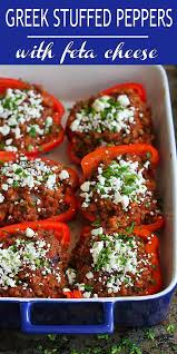 Preheat oven to 350 degrees. Greek Stuffed Peppers With Feta Cheese Recipe Cookin Canuck