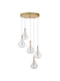 John Lewis Partners Jensen 5 Pendant Led Cluster Ceiling Light Chrome Ceiling Lights Led Ceiling Lights Led Ceiling