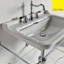 Vasque ceramique salle de bain. Vasque Ceramique A Suspendre Ou Sur Colonne 80 55 Cm Percage 3 Trous Waldorf Cristina Ondyna Wd8155 Vita Habitat