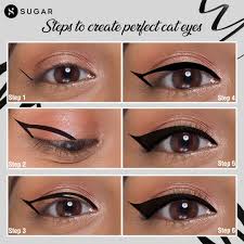 Steps To Create Perfect Cat Eyes Sugar Cosmetics Perfect Cat Eye Cat Eyeliner Eyeliner