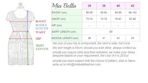 Size Charts Miabella Fashion