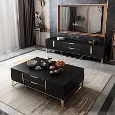 Aro White Black Coffee Table With Storage Rectangular Coffee Table With Drawers Doors In Gold In 2020 Coffee Table With Storage Black Coffee Tables Coffee Table With Drawers