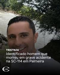 Daniel Augusto Capistrano, de 37 anos morreu em um grave acidente na  SC-114, no município de Palmeira. O acidente ocorreu nesta madrugada de  sábado (03). A Funerária Memorial Cristo Rei comunica que