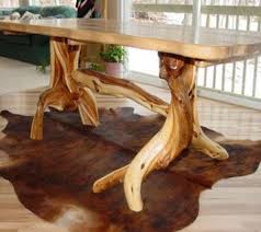 log cabin dining table, rustic