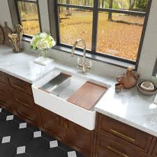 Beautifully accented with nickel hardware, this stylish and functional vanity. Nantucket Sinks 33 Inch Workstation Fireclay Apron Sink In White Fc T Aquarius Sinks