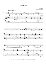 I have to go to the paddy field. Bella Ciao Sheet Music For Tuba 8notes Com