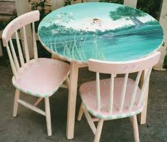 Child S Table And Chair Set Hand Painted Garden Fairies Etsy Kids Table And Chairs Table And Chairs Table And Chair Sets