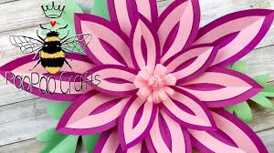 Gigante flores de cartulina moldes. Flor Gigante De Papel Moldes Gratis Giant Paper Flower Free Templates Youtube