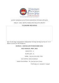 Lulus sijil tinggi persekolahan malaysia (stpm) dengan mendapat gred c (pngk 2.00) dalam 2 mata pelajaran; Doc Ijazah Sarjana Muda Pendidikan Seni Dengan Kepujian Ana Anna Academia Edu