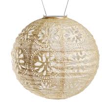 Constructed from durable nylon, soji pod. Soji Stella Boho Globe 12 Tyvek Solar Lantern Allsop Home Garden